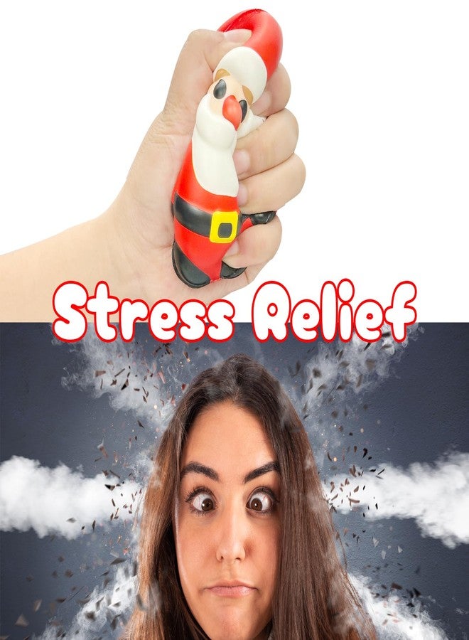 funnysquee مجموعة كرات تخفيف التوتر من funnysquee، 4 قطع، تتضمن بابا نويل، رجل الثلج، الأيل، شجرة عيد الميلاد، ألعاب ضغط لتخفيف التوتر، هدية مثالية للأطفال والكبار (عيد الميلاد). - Image 3